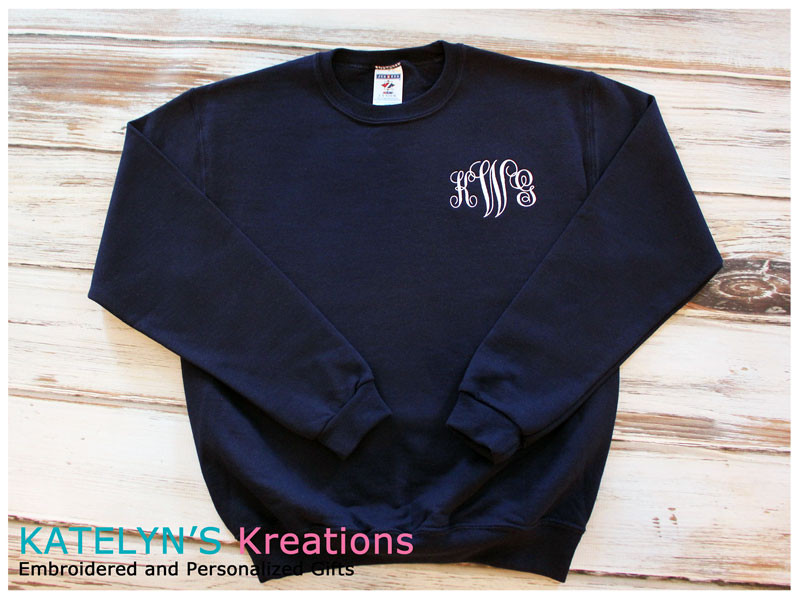 Monogrammed Youth Crewneck Sweatshirt