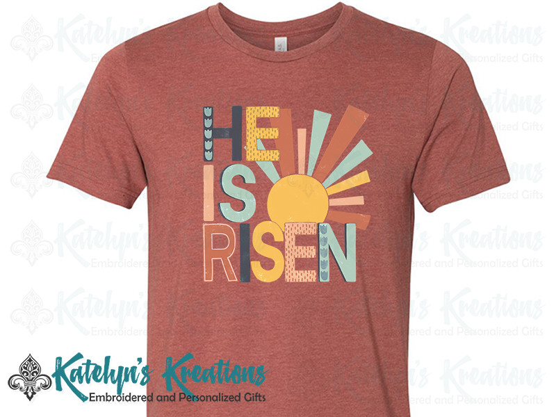 He Is Risen - Jersey Short Sleeve Tee - Heather Clay