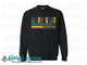 Mardi Gras Subway Text -  Adult Crewneck Sweatshirt - Black