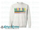 Mardi Gras Subway Text -  Adult Crewneck Sweatshirt - White