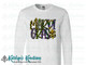 Mardi Gras Text Multi Colored - Jersey Long Sleeve Tee - White