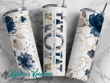 Floral Mom philoSophie's® Personalized Stainless Insulated Wine Cup