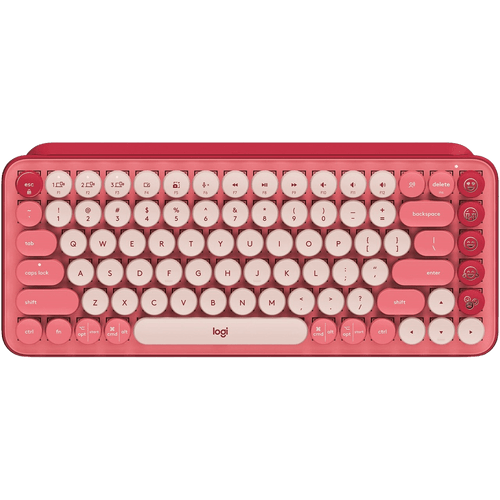 Logitech POP Keys Wireless Mechanical Keyboard, Heartbreaker