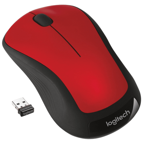 Logitech M310 Ambidextrous Wireless Mouse, Flame Red Gloss