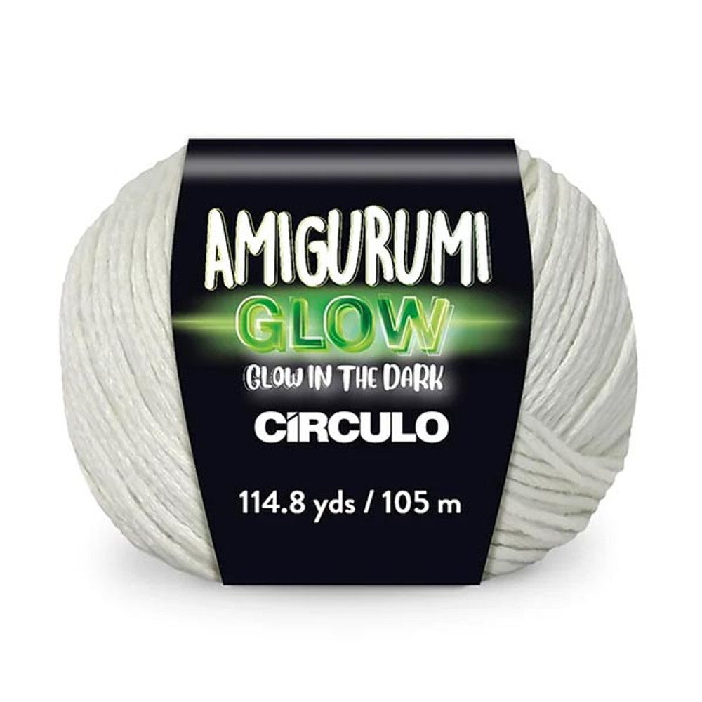 CIRCULO Glow in Dark Yarn, Neon Yarn- Glow in The Dark Yarn for Crochet  Glow Yarn- Amigurumi Glow Green Yarn Thread - Fingering - 100% Polyester 