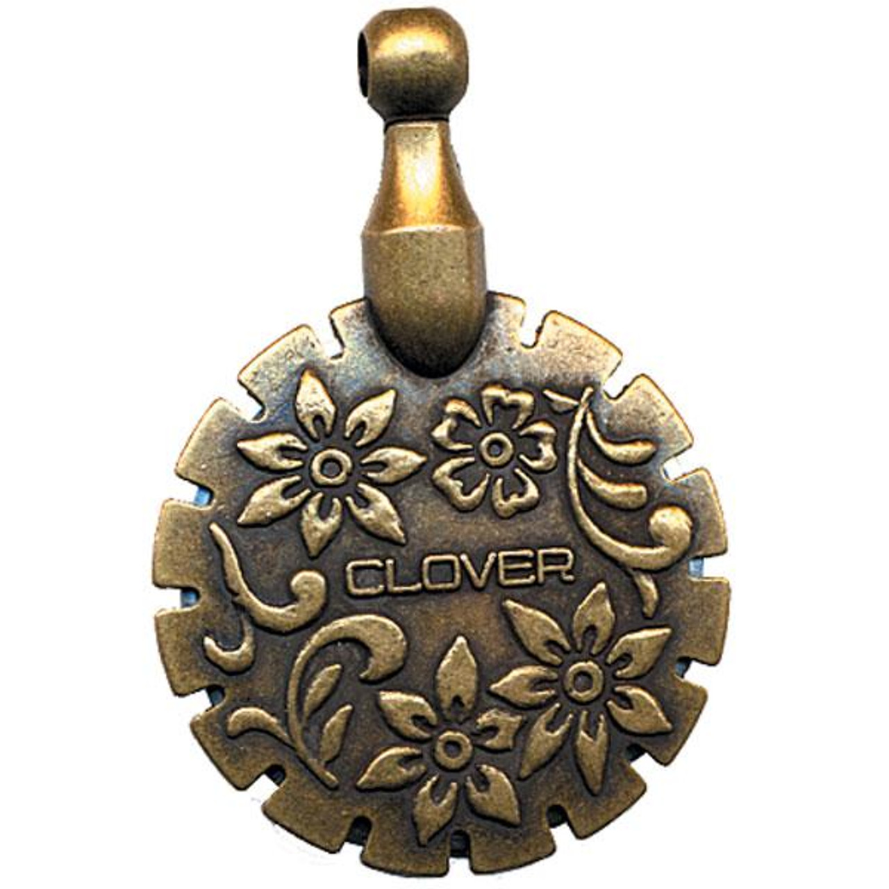 Clover Antique Silver Thread Cutter Pendant