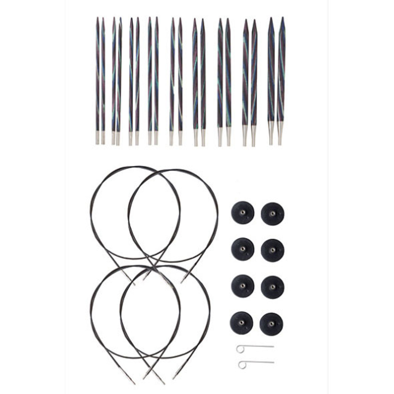 Interchangeable Foursquare Majestic Circular Knitting Needle Set