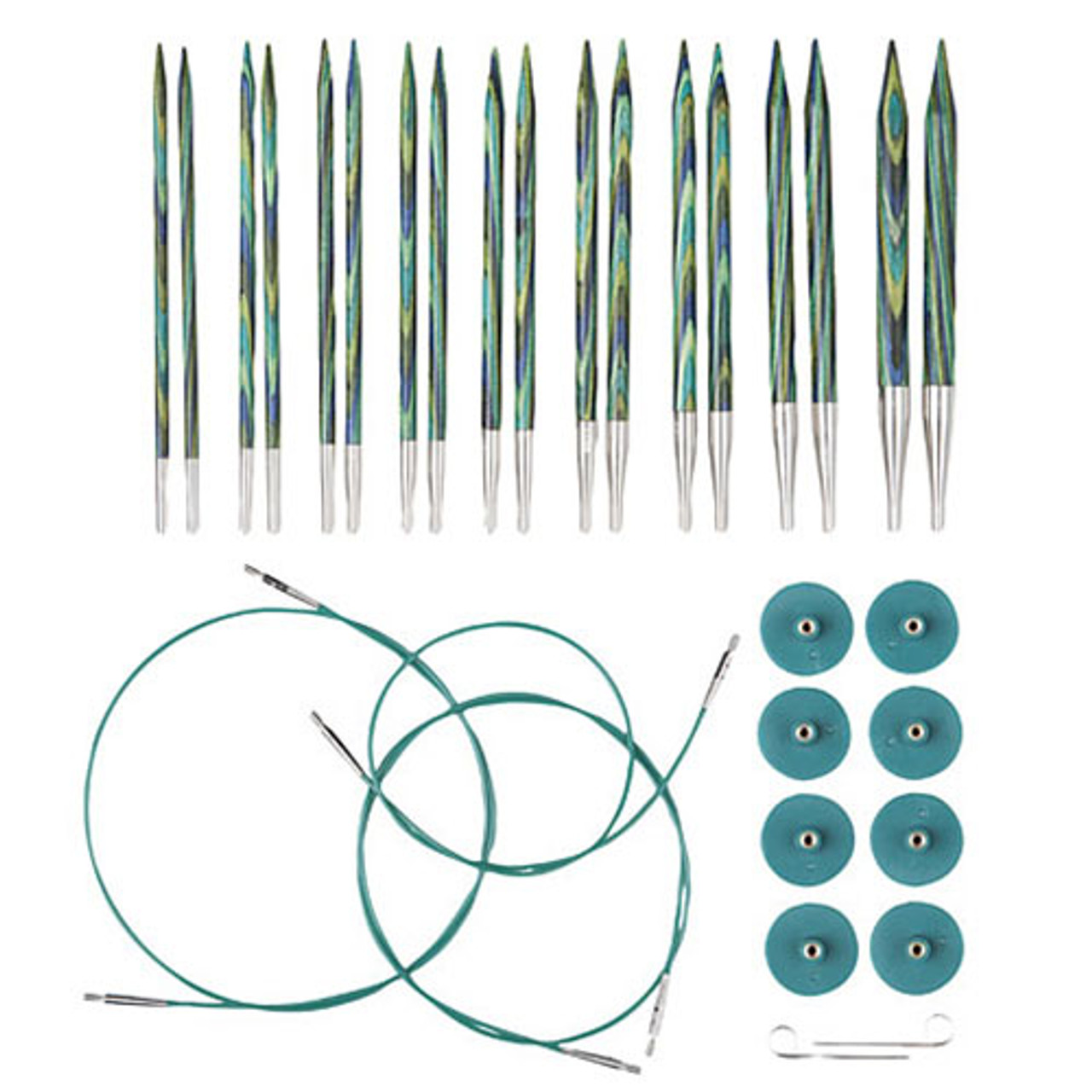 Options Interchangeable Caspian Circular Knitting Needle Set