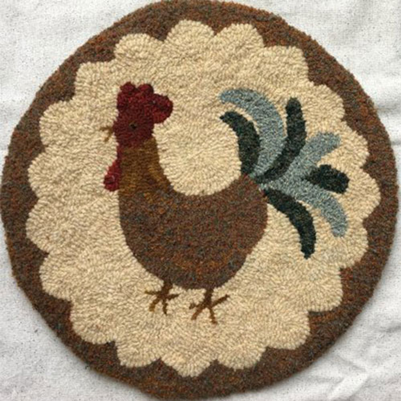Rug Hooking PATTERN, Woodland Squirrel Chair Pad or Table Mat