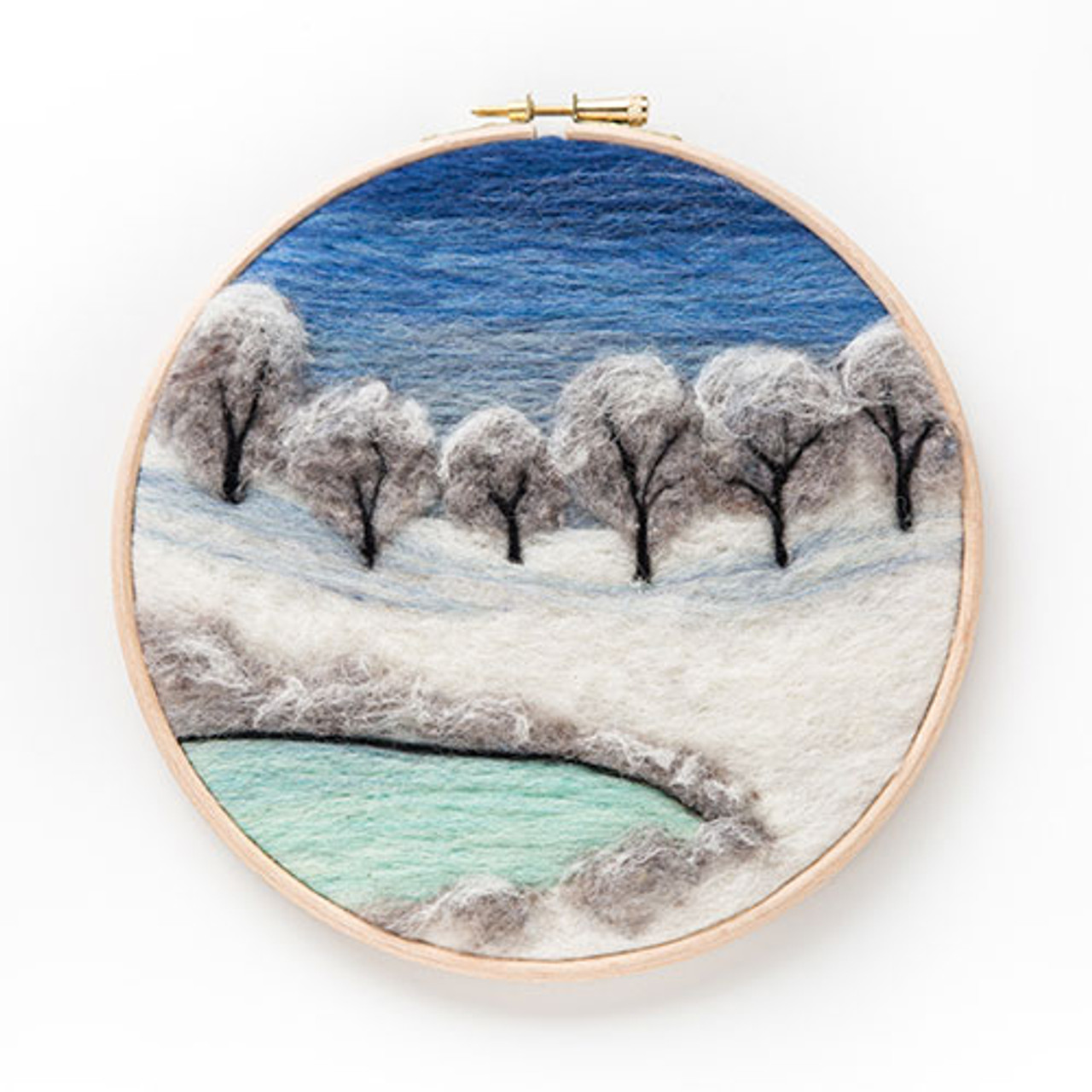 Painting With Wool Needle Felting Kit Winter Snow