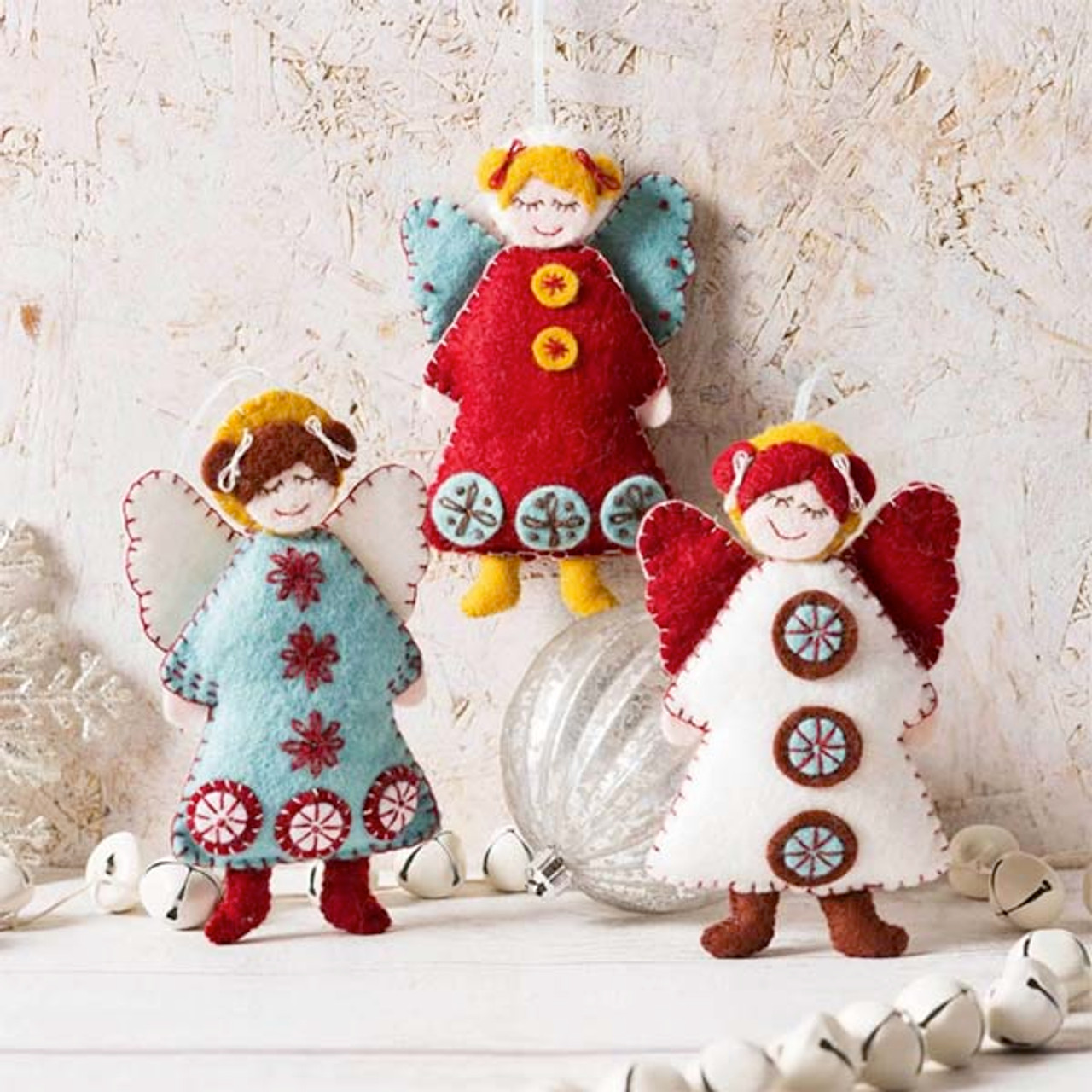 (Corinne Lapierre) Wool Mix Felt Craft Kits Scandinavian Angels