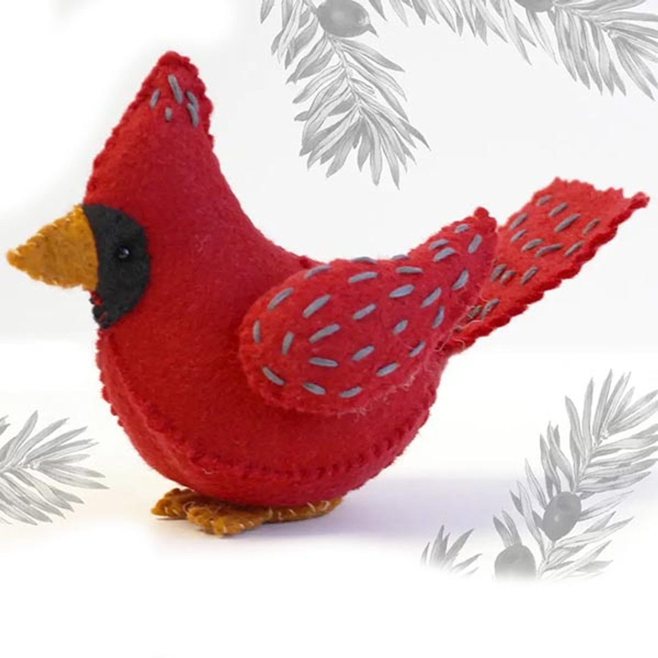 Bead embroidery kit Cardinals DIY