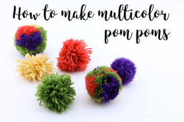 How to Make Multicolor Pom Poms