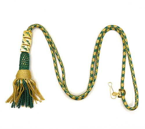 Cord Green & Gold Rope Bishops Tassle Liturgical Cord Cincture for Cross, 32 Inches 