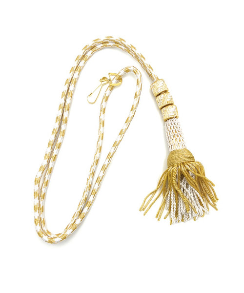 Cord Liturgical 32 Bishop Tassle Pectoral Cincture White & Gold Rope For Cross