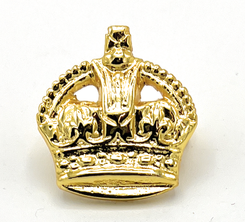 Badge Metal Crown brass  shank fitting Tudor Crown R2776