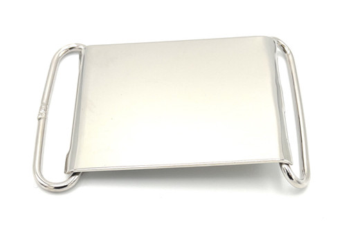 Buckle, MOD Plate, Metal Plain Chrome Buckle R249