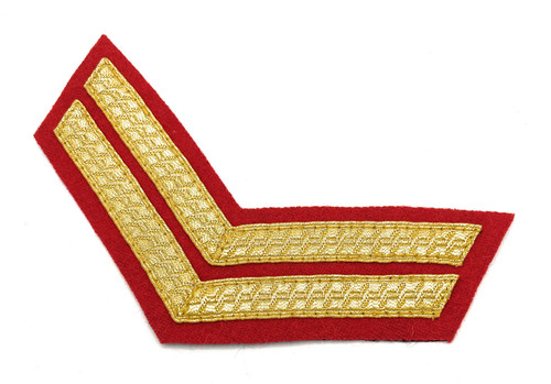 CHEVRONS STRIPES GOLD RED  2 BAR 150mm WIDE R526