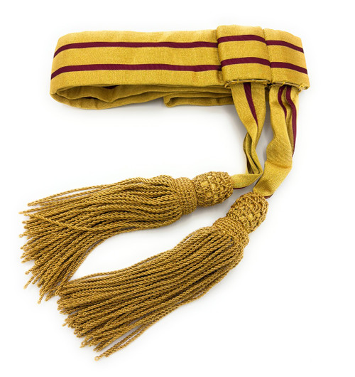 Sash Officers Waist Belt Gold Maroon with Gold Tassels R197
