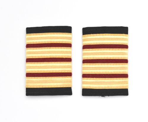 Epaulette 4x1/2 Gold with Maroon Bar Engineer Pilot Captain