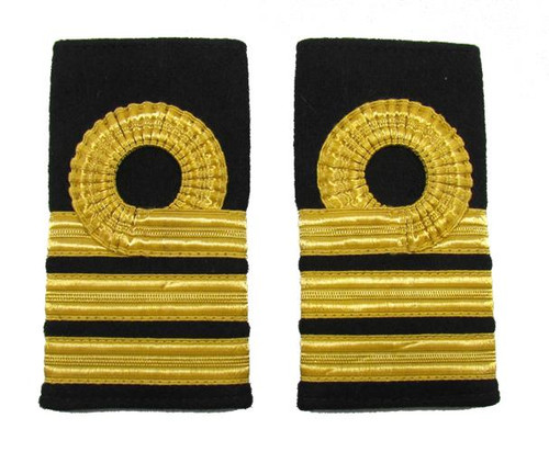 Epaulette Naval Commander Rank Marking 1 Curl 2 Bars