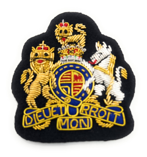 Warrant Officer Class 1 (WO1) Rank Household Cavalry British Army Badge Dark Blue Kings Crown 