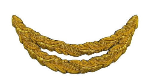 Peak 2 Rows Gold Gilt Oakleaf cut to C15 shape R496