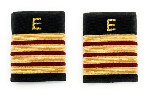 Epaulette Aircraft Engineers 4 x 1/4 Gold-Maroon with E