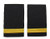 Pilot Captain, Gold Strips Epaulettes, Slip On Gold 1 x 1/2'' Bar on Black