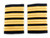 Slider Ranks Epaulette Pilot Captain First Officer 4 bars On Navy Blue Cloth