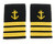  Epaulette Shoulder Board Merchant Navy Soft Slip on Anchor 3 bars