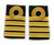 Royal Navy Captain Rank Board Epaulette Soft Press Studs