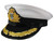 Royal Navy ,Officer Cap Captain ,RN Badge,1 Row Gold Peak Cotton Twill Top R1742