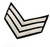 CHEVRON SERGEANT STRIPES Silver Black  150mm 3 Bars WIDE R885