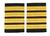 Epaulette 4x1/2 Gold with Maroon Bar Pilot Captain