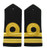 Epaulette Curved hard 1 curl,1 bar gold,Navel with Laces at back