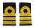 Epaulette Naval Commander Rank Marking 1 Curl 2 Bars