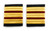 Epaulette,3 x1/2 Gold with 2x1/4inch Maroon Engineers Airline