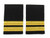 Epaulette,Rank Bars,Slip On Gold 2 x 1/2'' Bar on Balck