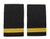 Pilot Captain, Gold Strips Epaulettes, Slip On Gold 1 x 1/2'' Bar on Black