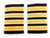 Slider Ranks Epaulette Pilot Captain First Officer 4 bars On Navy Blue Cloth