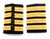 Slider Ranks Epaulette Pilot Captain First Officer 4 bars On Navy Blue Cloth