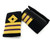 Epaulette Merchant Navy Second Engineer Diamond 3 Bars Slip On  R1257