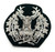 Badge  Gordon Highlanders badge Silver On Dark Green