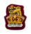 Staff Officer Beret Badge Kings Crown On Maroon