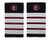 Epaulette Aircraft Engineers 4 x 1/2 Silver-Maroon with E on Maroon