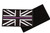 Thin Purple Line Union Jack Embroidered Patch-hook & Loop Backing UK