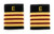 Epaulette Aircraft Engineers 4 x 1/4 Gold-Maroon with E
