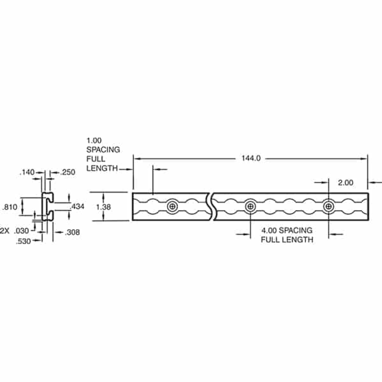 6’ Heavy-Duty Logistic Track