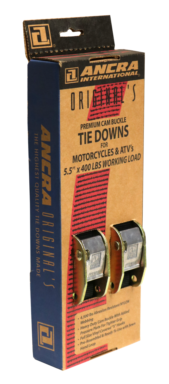Original Orange Motorcycle Tie-Down, 2 Pack